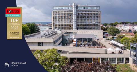 Das Krankenhaus Düren wurde auch für das Jahr 2025 für seine medizinische Versorgung in der Region ausgezeichnet