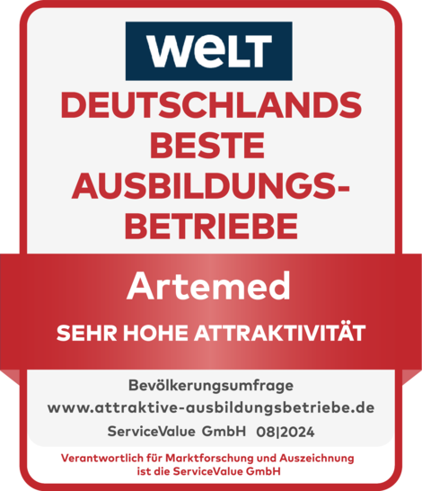 Deutschlands Beste Ausbildungsbetriebe 2024 Artemed Klinikkonzern